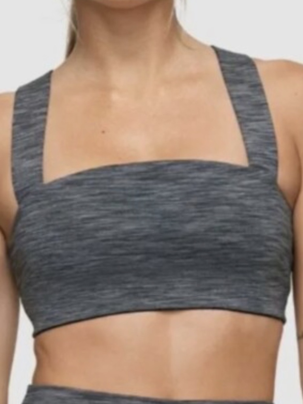 Outdoor Voices Freeform Spacedye Sports Bra in Gray